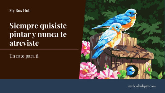 Portada del artículo: Siempre quisiste pintar y nunca te atreviste, con el kit de pintura por números Nido Azul de My Box Hub