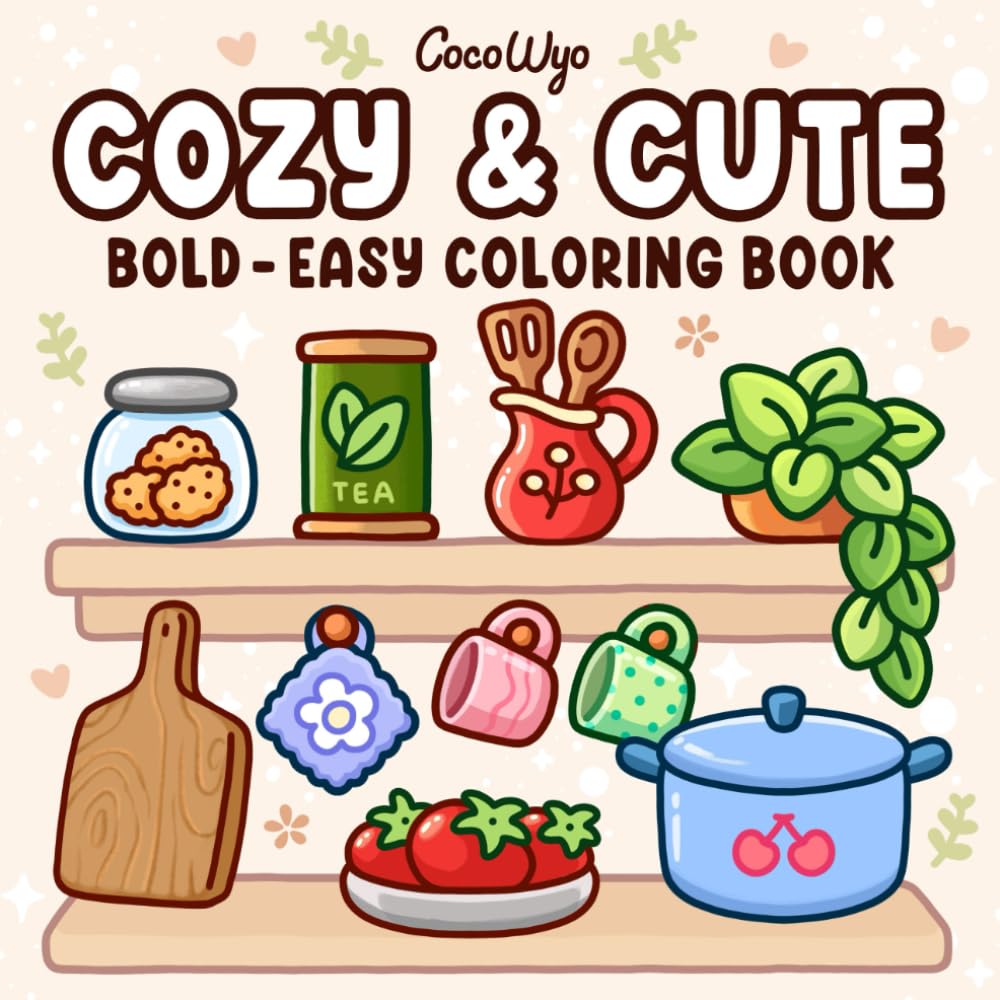 Libro de colorear Cozy & Cute Bold & Easy - My Box Hub