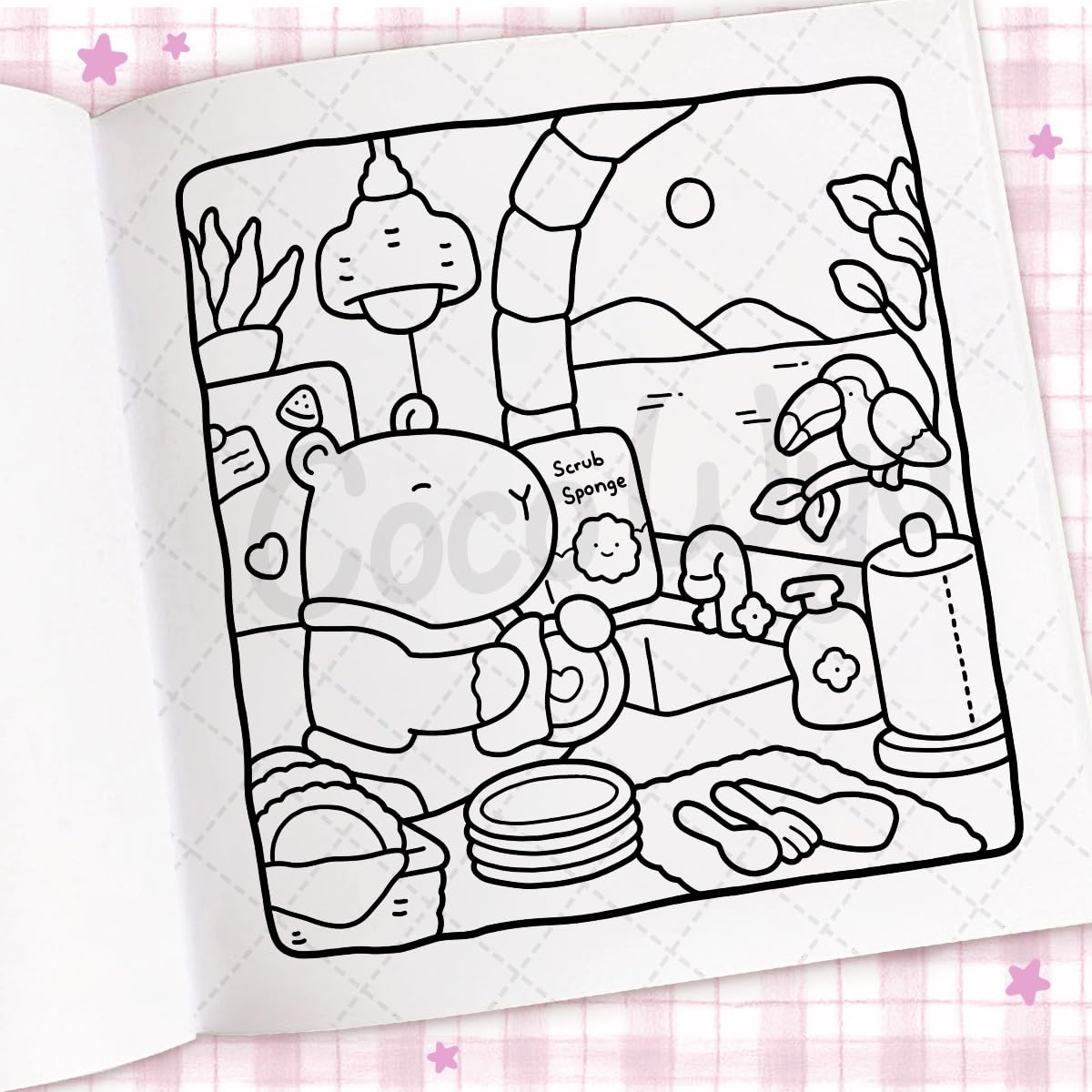 Libro de colorear Cozy Days 20x20cm - vista 2 - My Box Hub