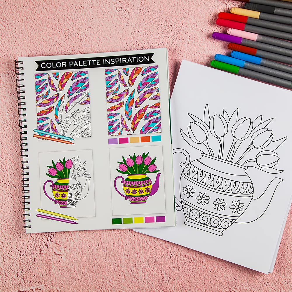 Flores y Mandalas · Libro de Colorear para Relajación