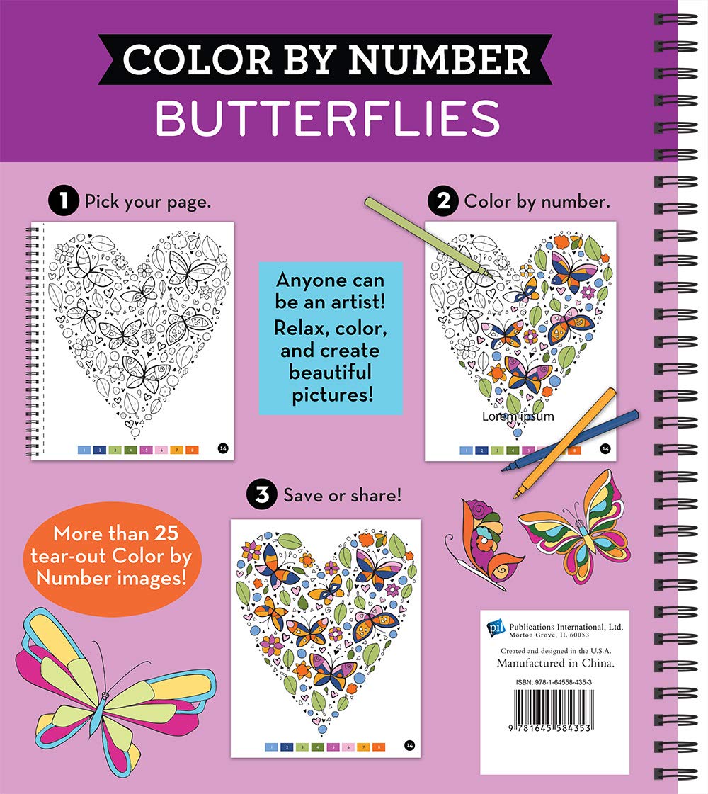 Mariposas · Libro de Colorear por Números para Relajación