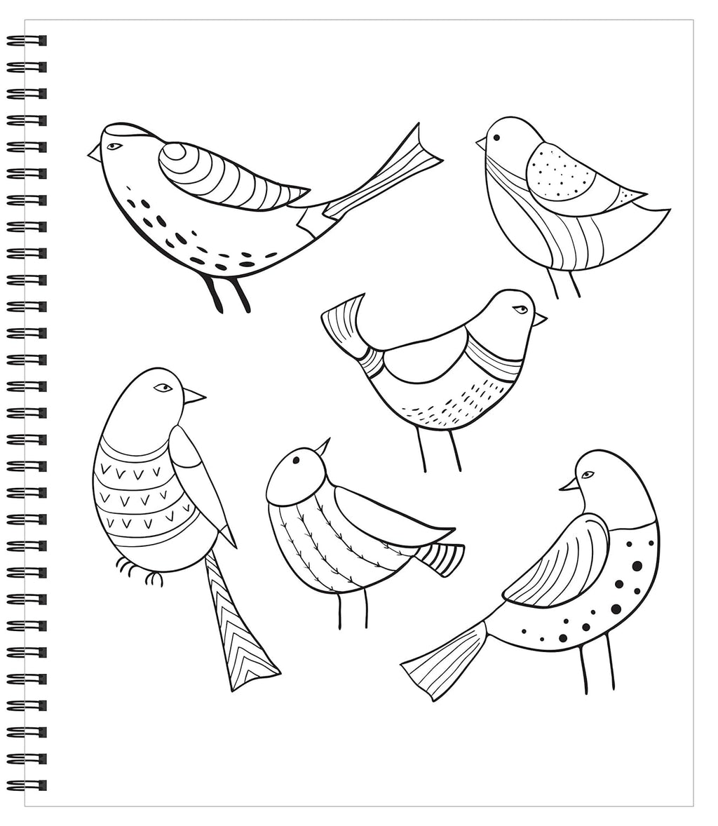 Libro de Colorear para Relajación - Pájaros, Mandalas, Flores, Cristales
