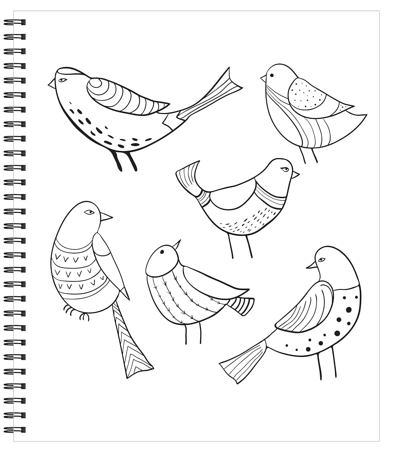 Pájaros, Mandalas, Flores y Cristales · Libro de Colorear para Relajación