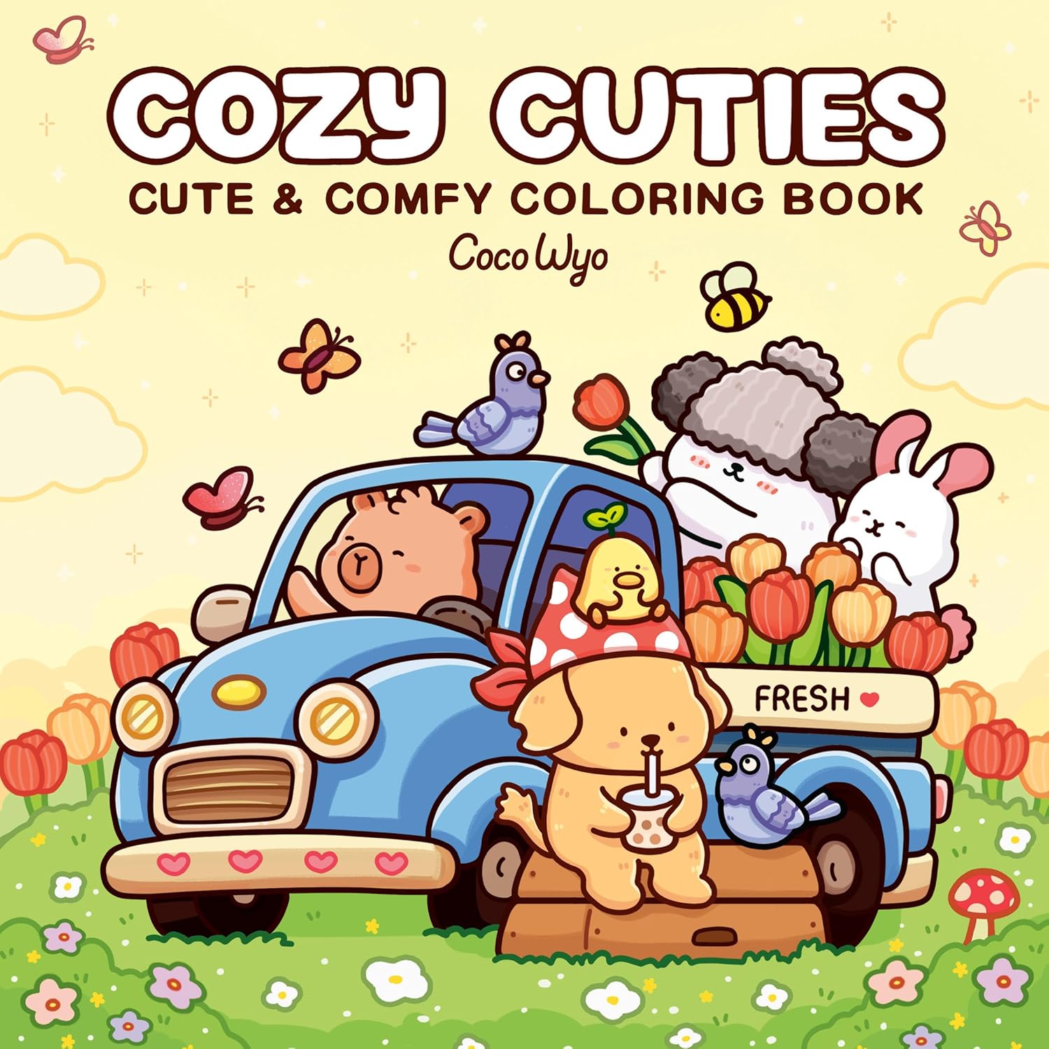 Libro de colorear Cozy Cuties Bold & Easy 20x20cm - My Box Hub