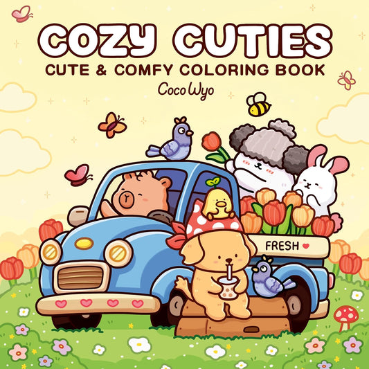 Libro de colorear Cozy Cuties Bold & Easy 20x20cm - My Box Hub