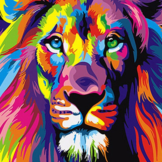 Kit de pintura por números León de Colores 40x50cm - diseño animales - My Box Hub