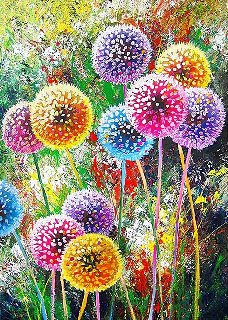 Kit de pintura por números Flores de Jardín 40x50cm - diseño flores - My Box Hub