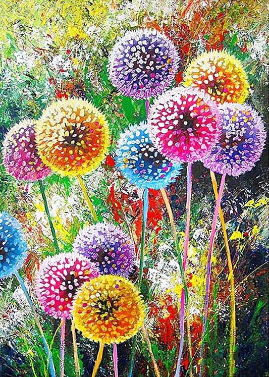 Kit de pintura por números Flores de Jardín 40x50cm - diseño flores - My Box Hub