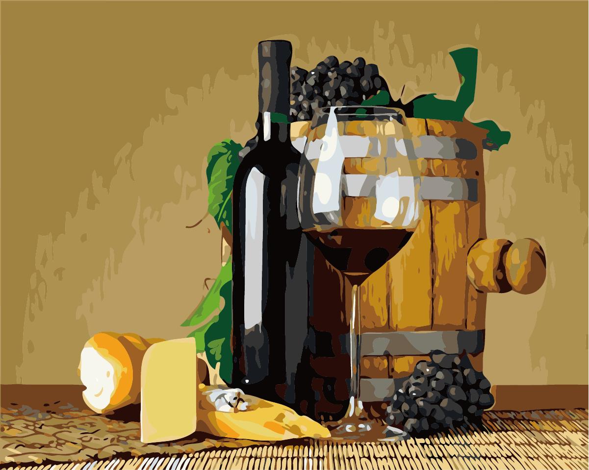 Vino Tinto - Kit de Pintura por Números 40 x 50 cm