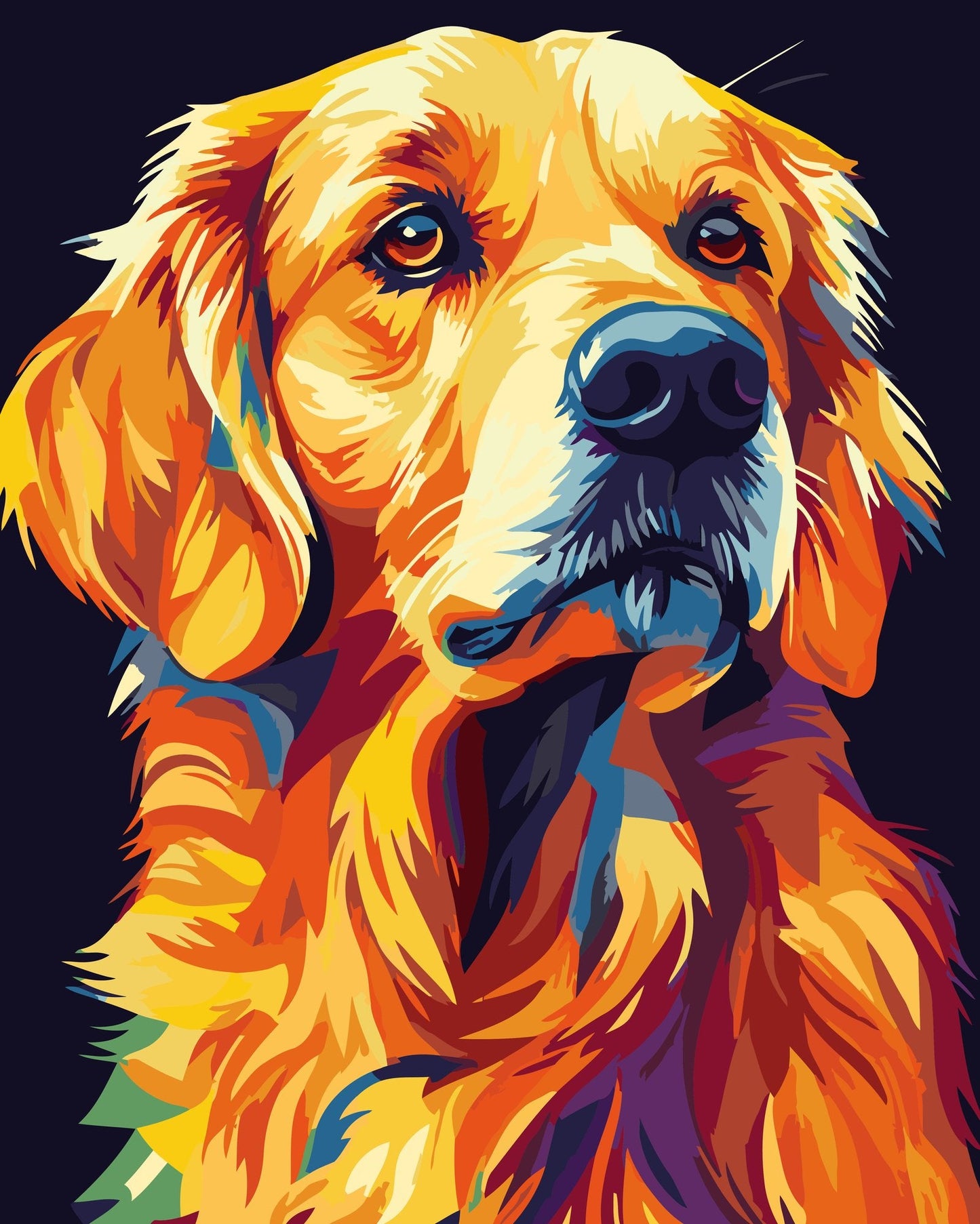 Kit de pintura por números Mirada Dorada 40x50cm - My Box Hub